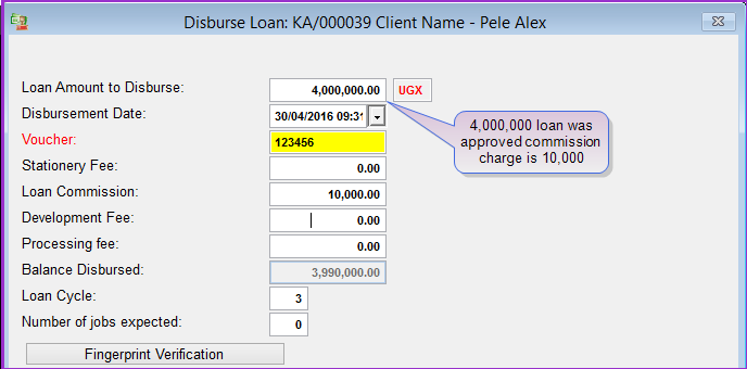 Partial Disbursement